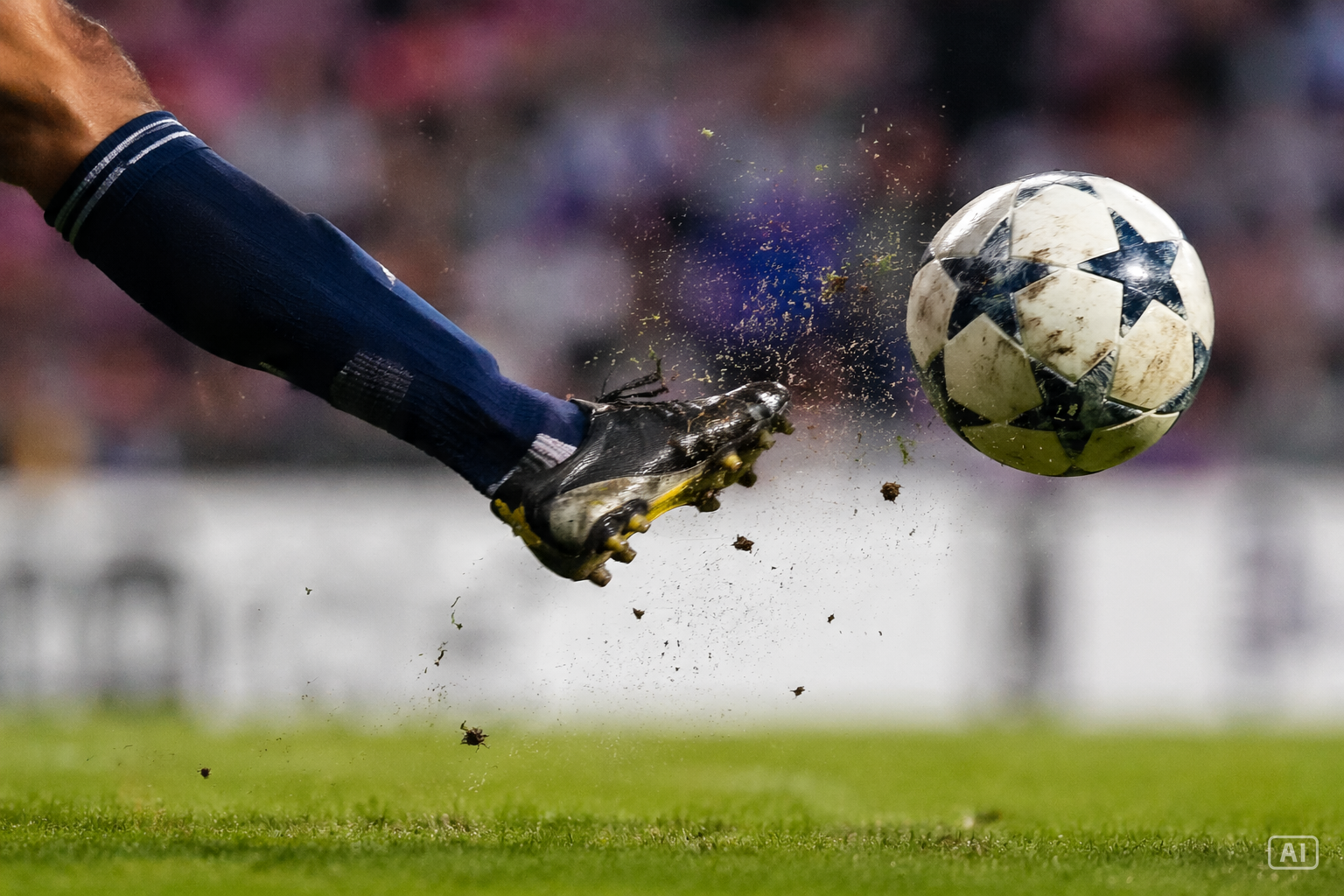 Soccer ball action shot generated by Pippit