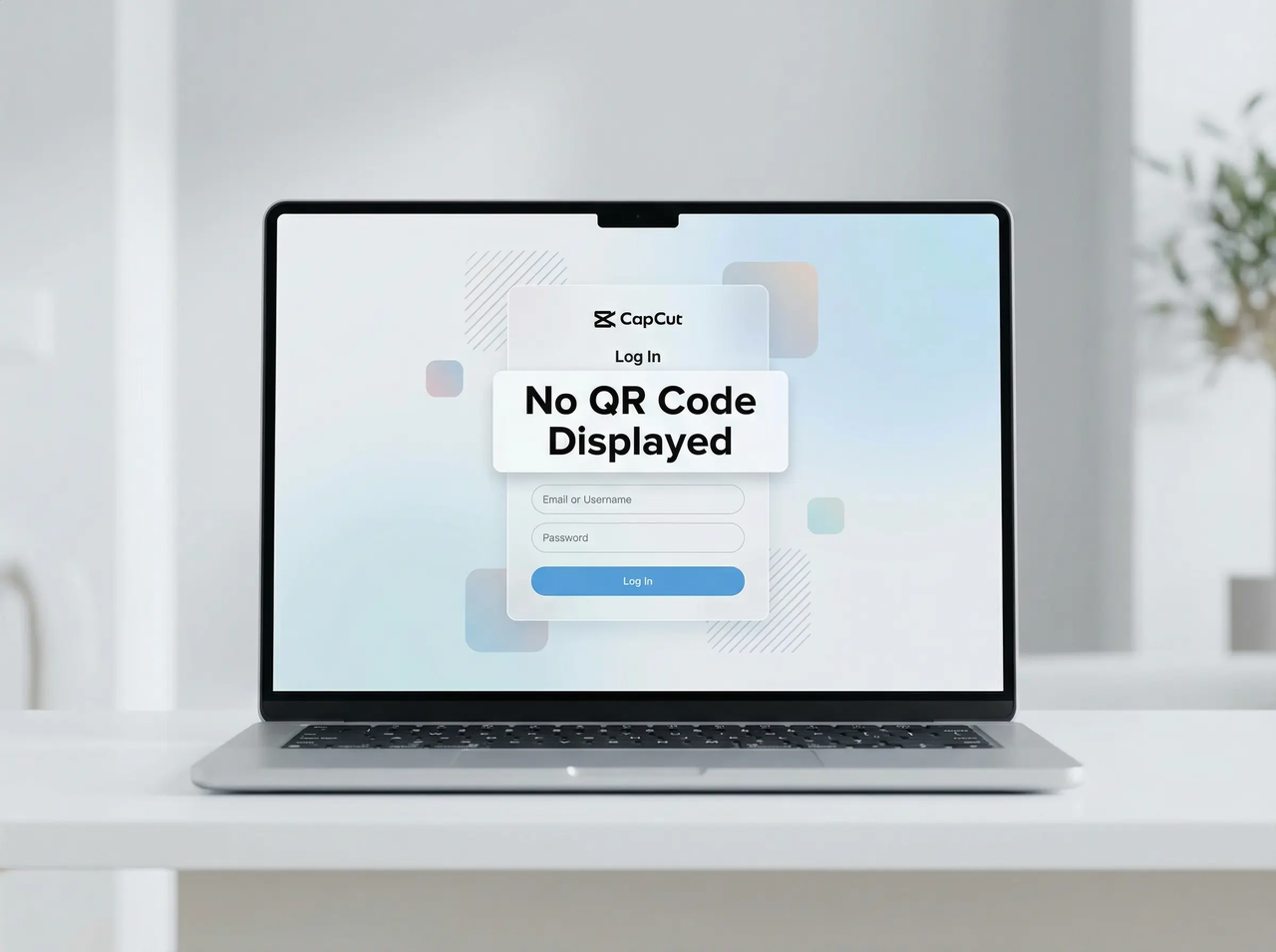 no QR code displayed when login