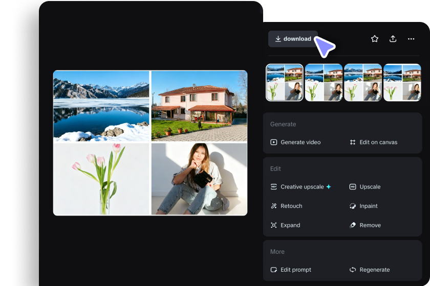 refine and download your collage