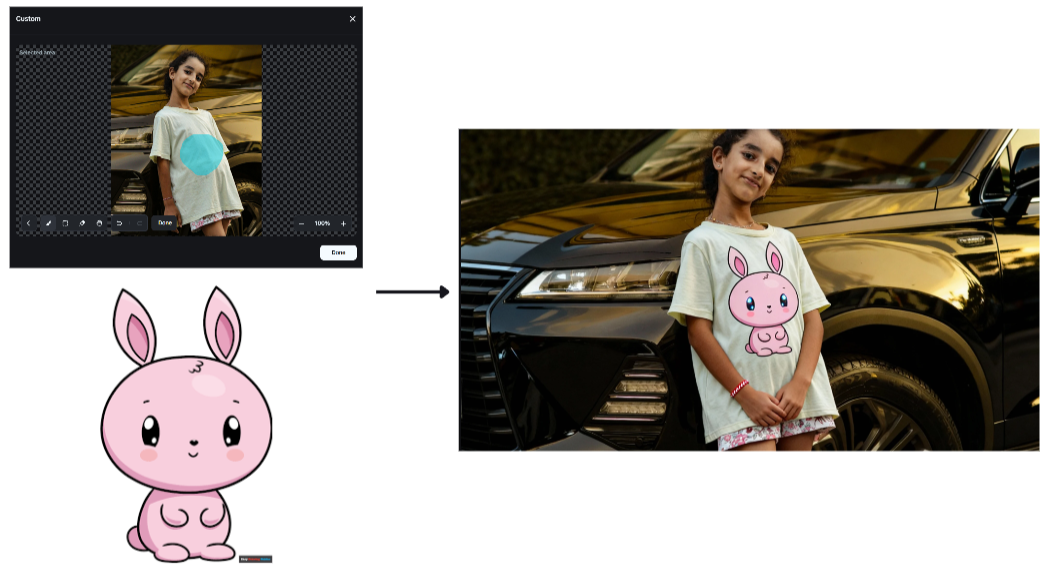 Interactive editing feature in Dreamina