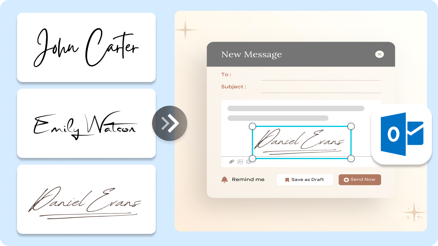 Signaturblock i Outlook