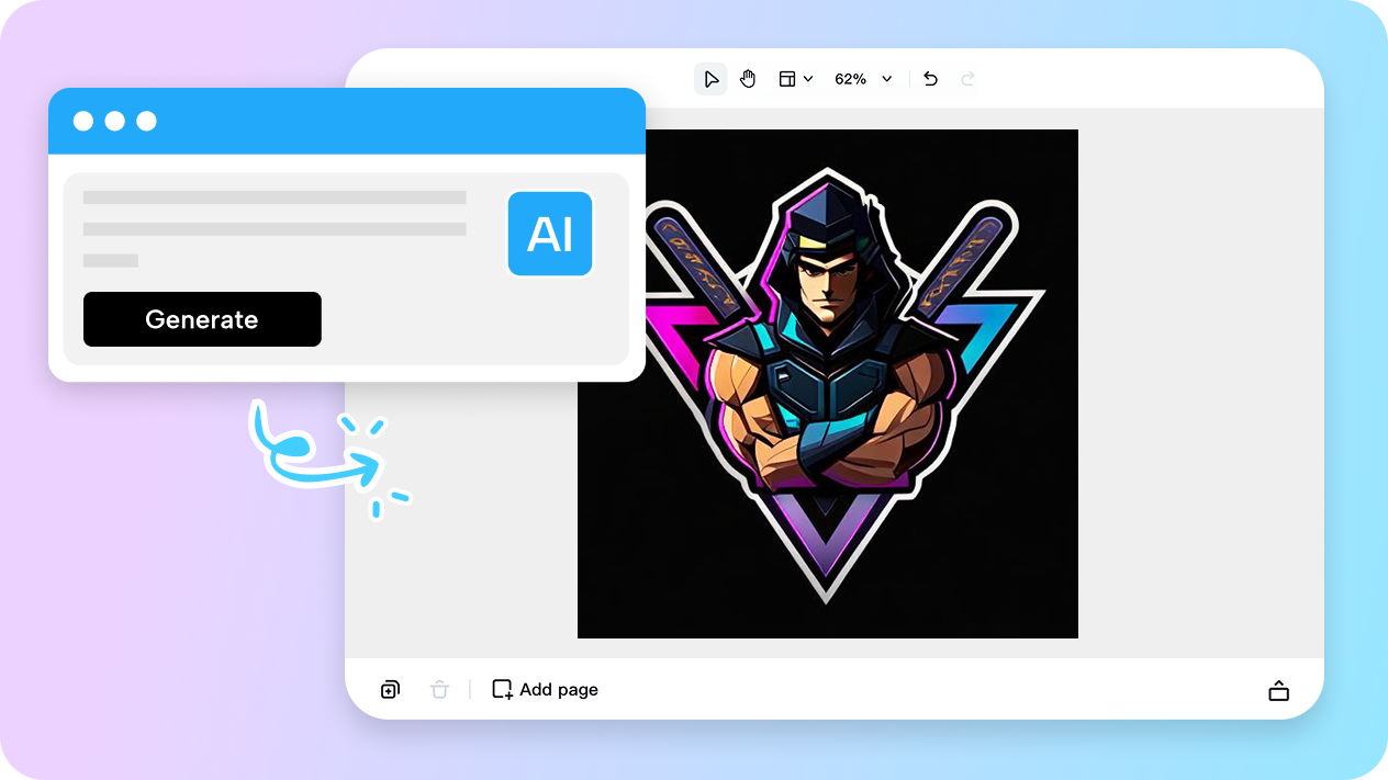 Turn text prompts into ready-made logos