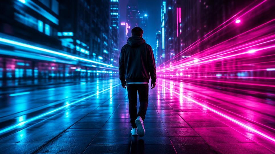 CapCut Slow Motion-sjabloon met Neon Effect-heldenafbeelding