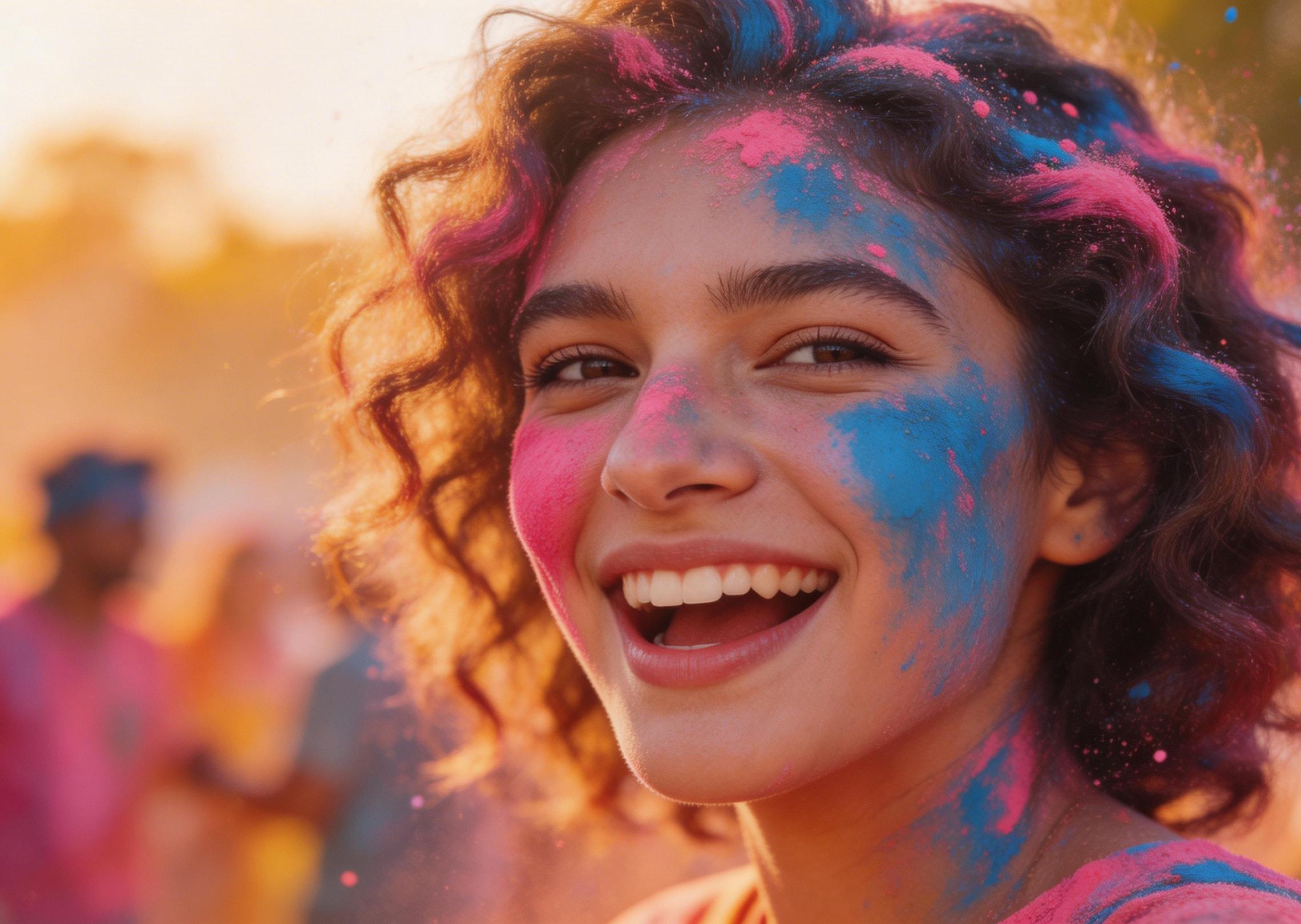 imej latar belakang trend holi