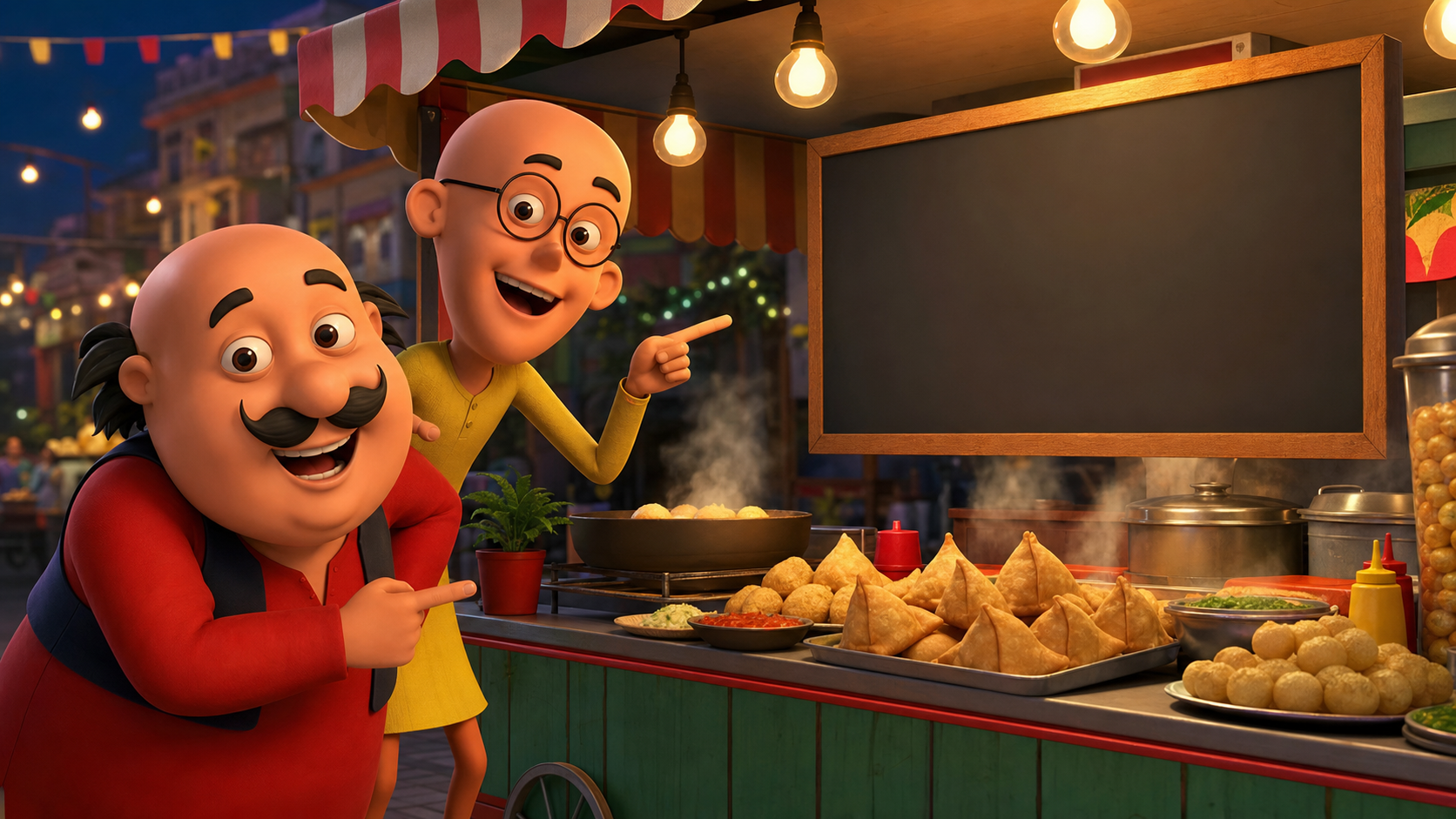 Motu Patlu Funny Shop Promosi AI Video Prompt prompt results 3