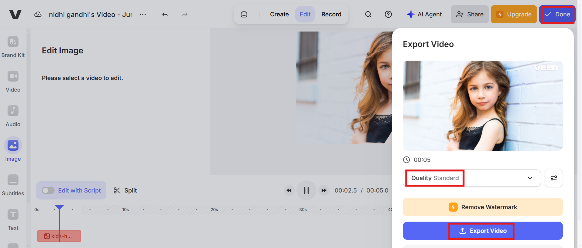 Export Video