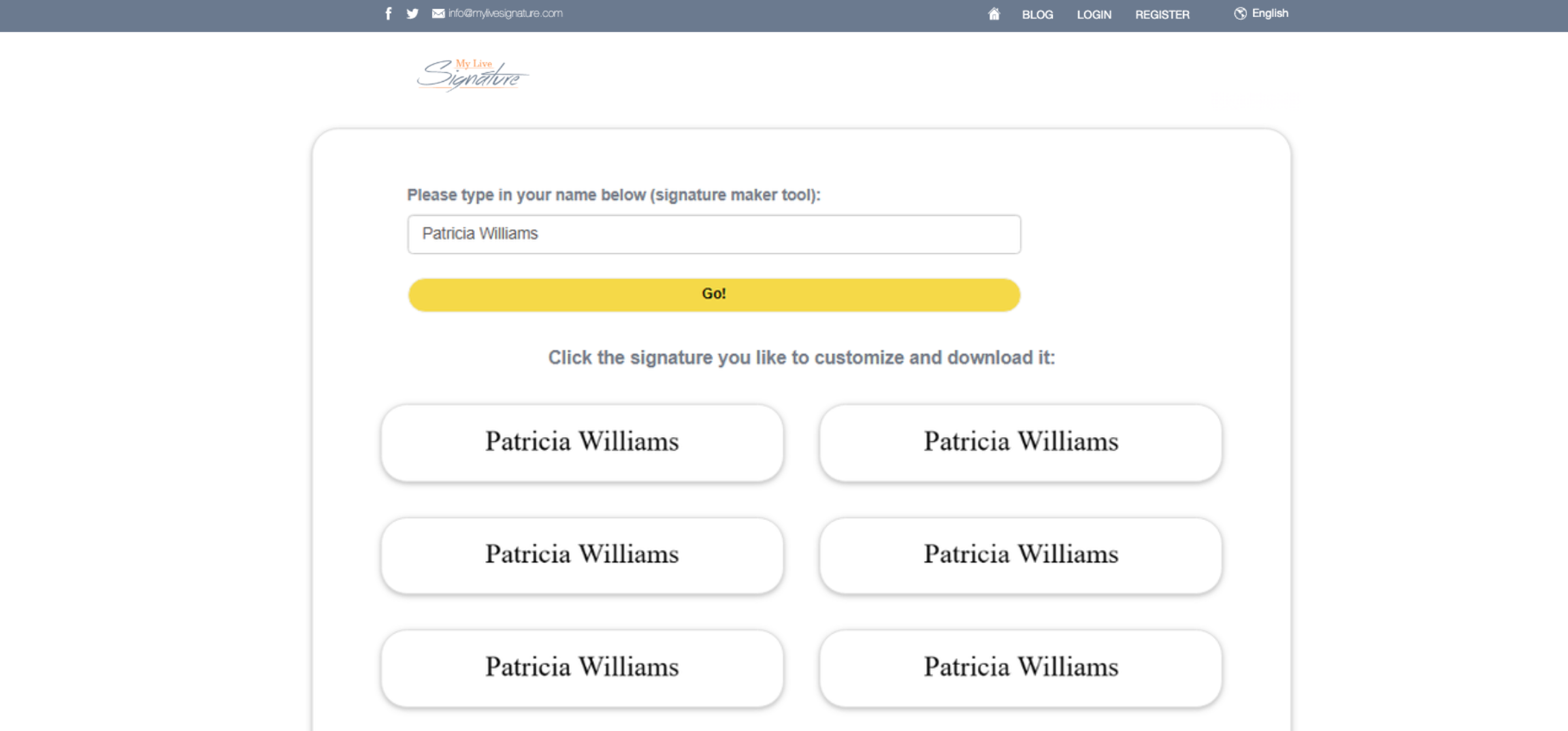Créateur de signature gratuit à partir du nom