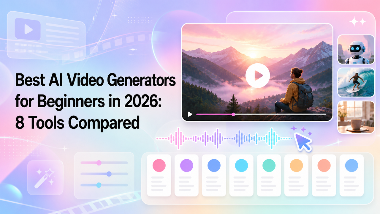 Cele mai bune generatoare video AI pentru începători în 2026: 8 instrumente comparate