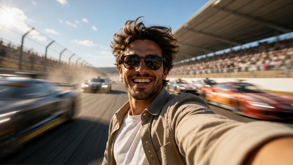 Race Track AI Video Effetto immagine eroe