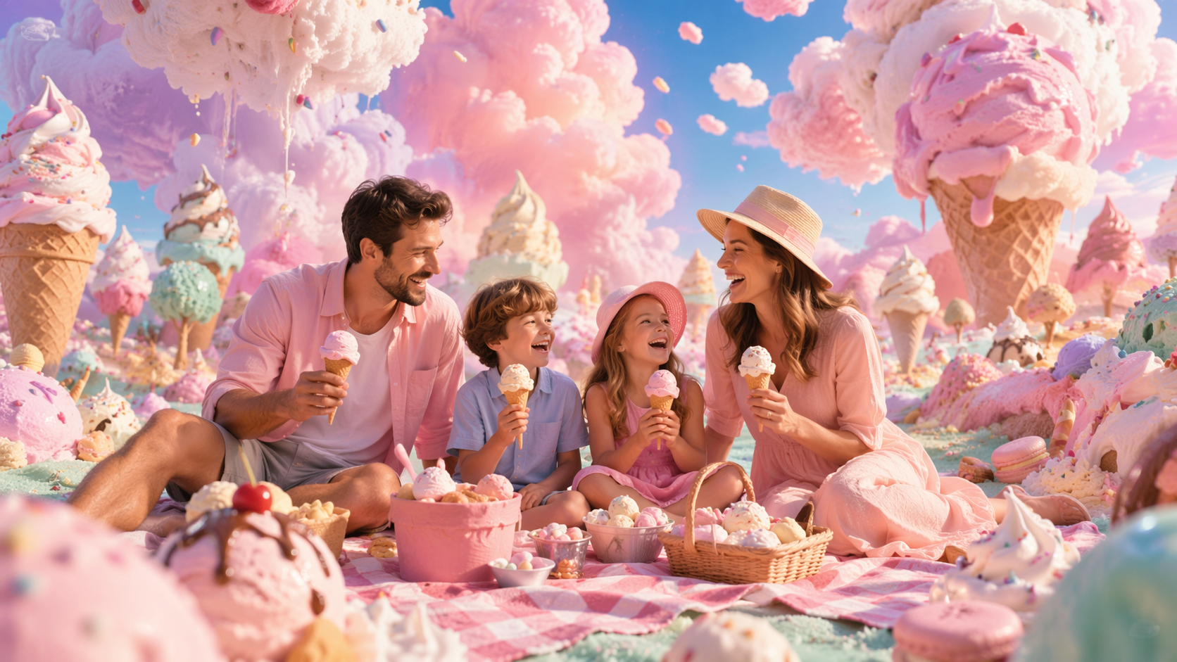Dreamina AI ice cream filter prompt example 5: Frozen Treat Editorial