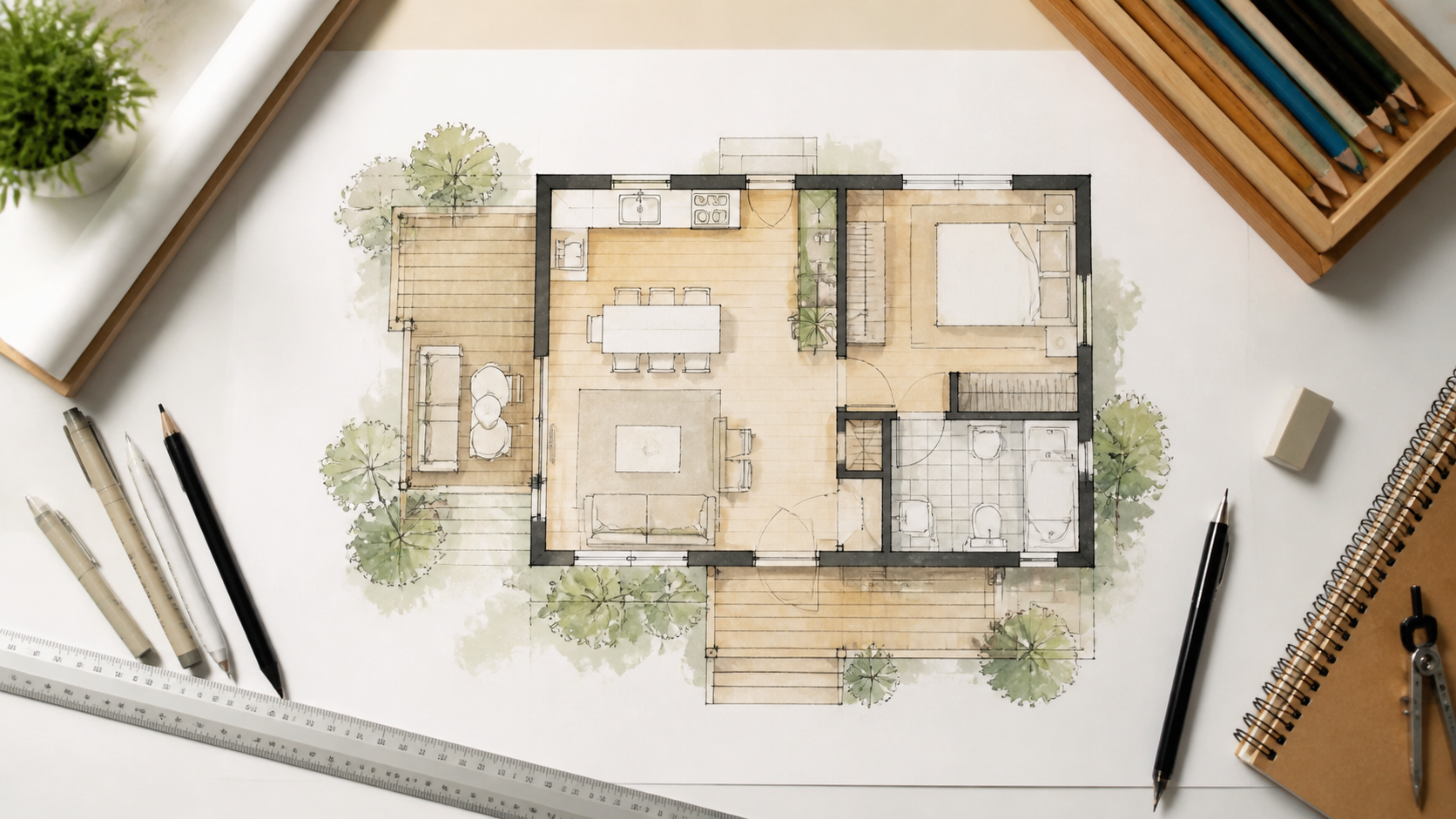 Modern floor layout example