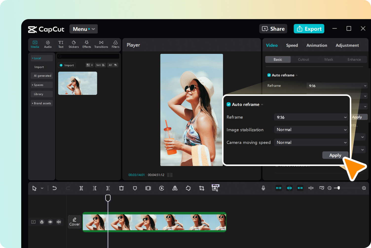 Namakan semula video secara automatik 