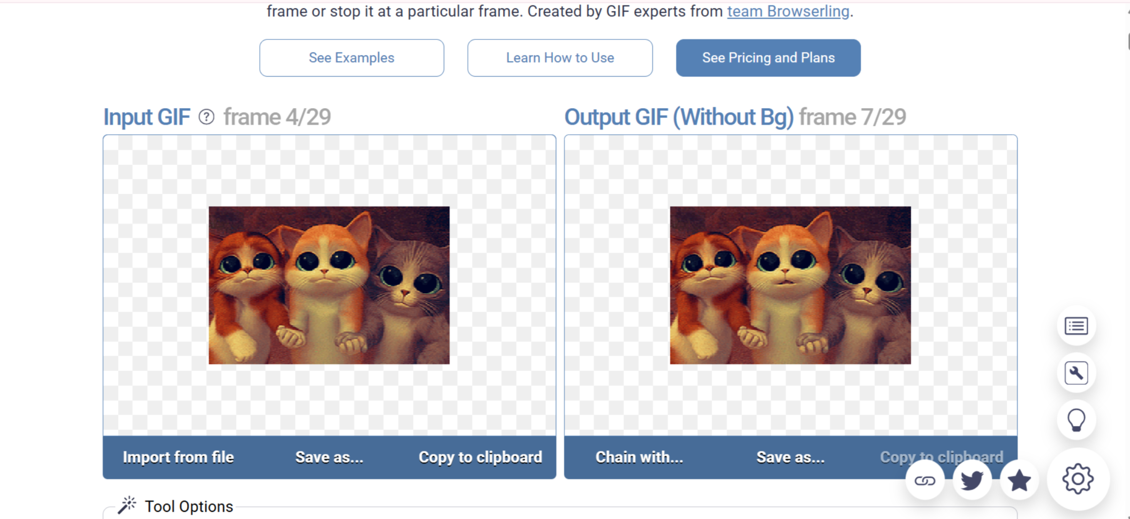 Strumenti GIF online - uno strumento ben noto per rimuovere lo sfondo dalle GIF