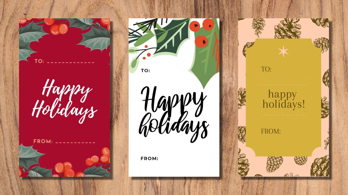 Christmas tags & holiday gift tags