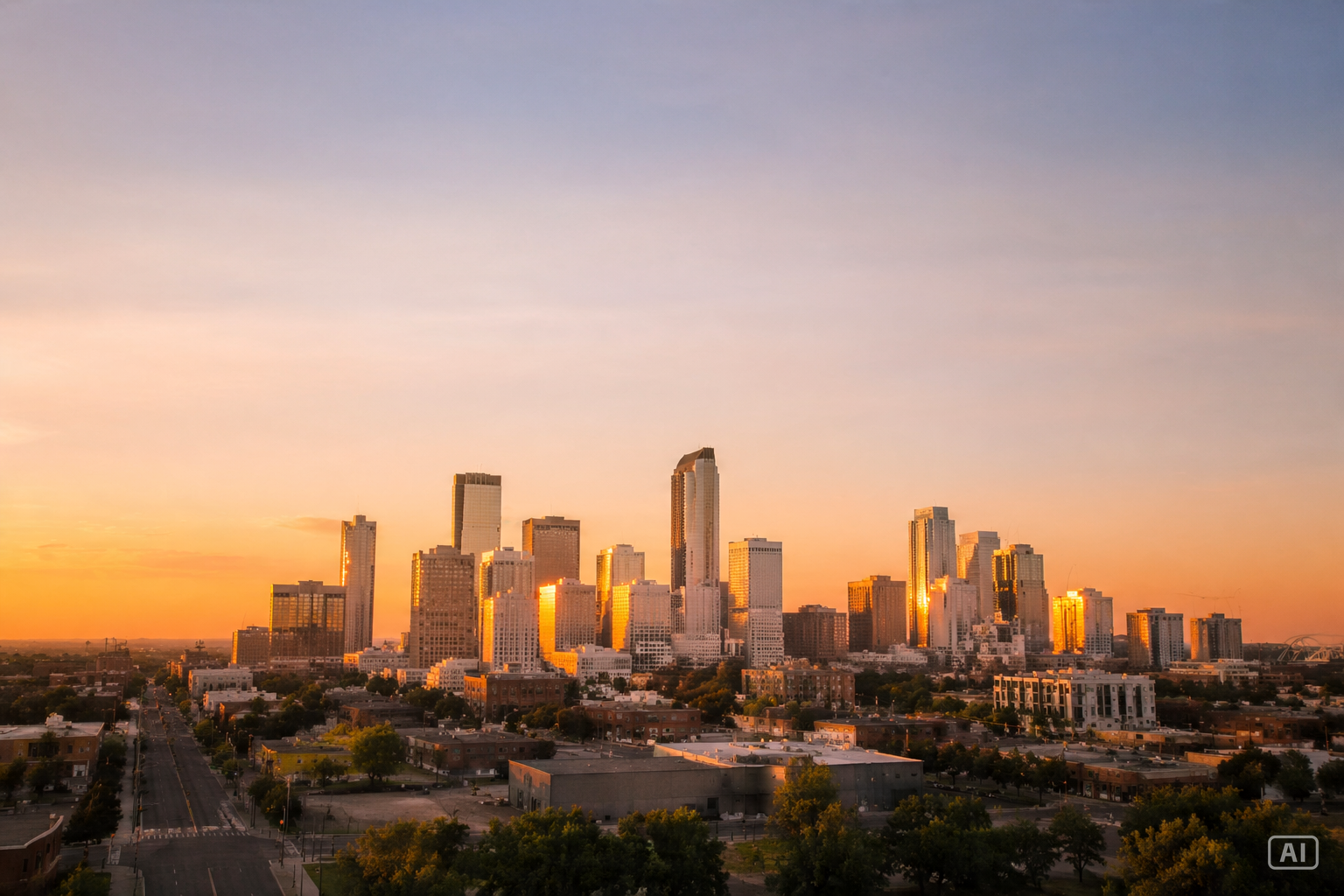 City skyline good morning image generated by Pippit