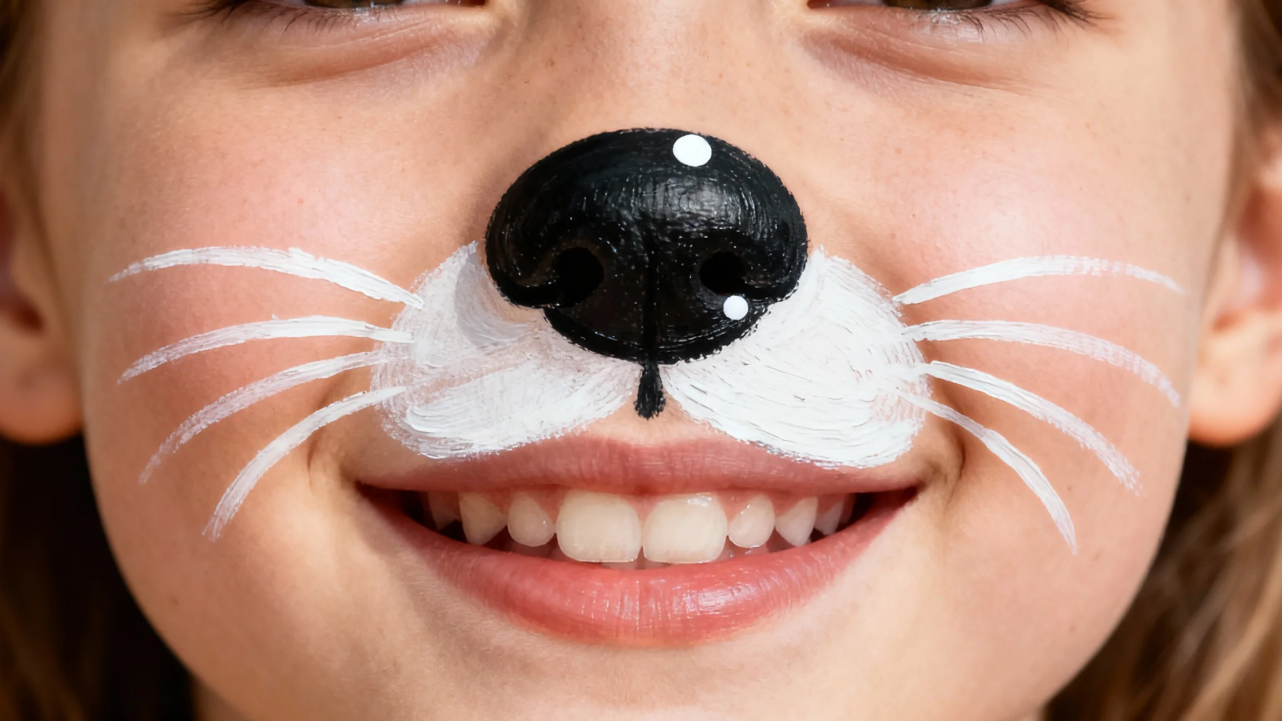 Puppy nose and whiskers face art image