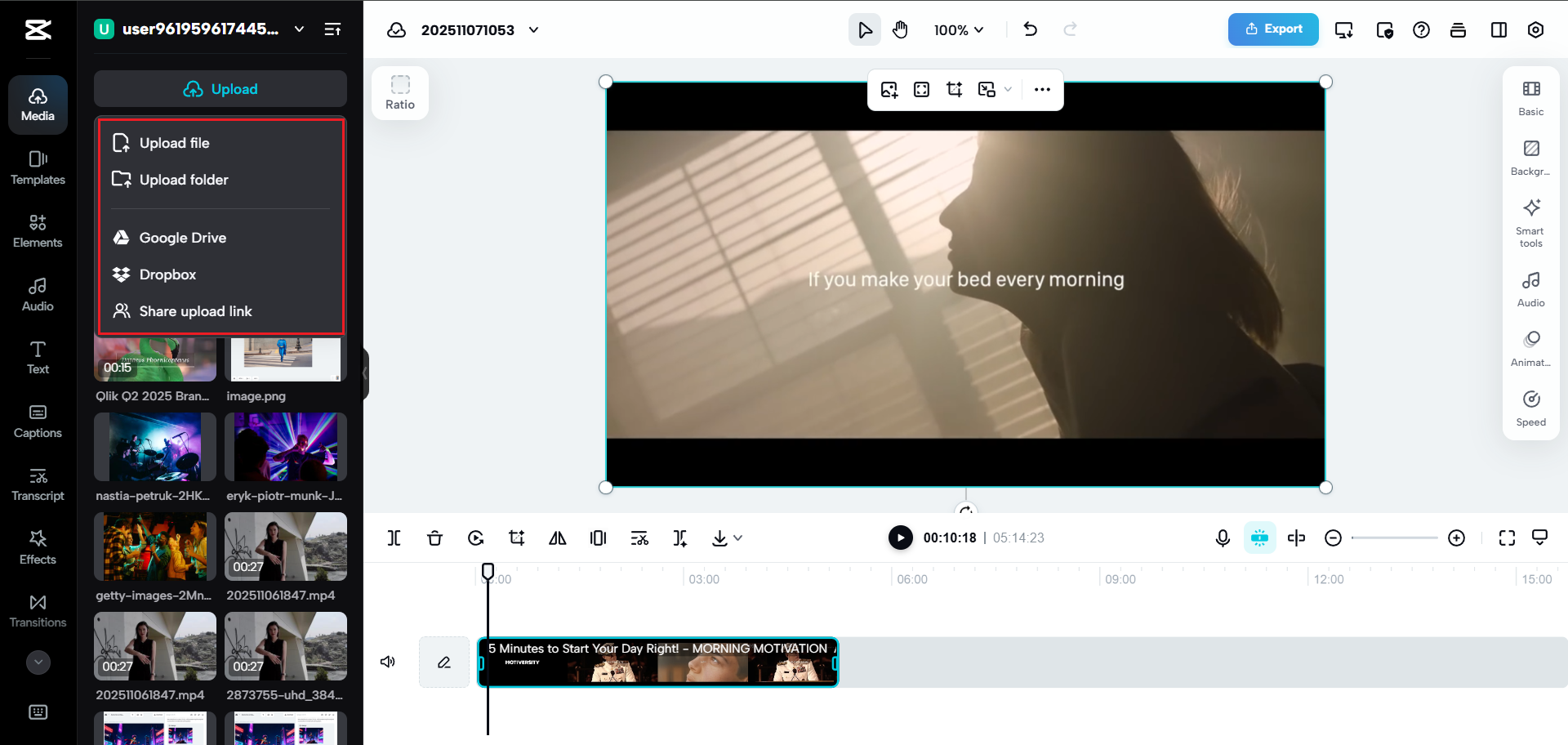 Carica il tuo video