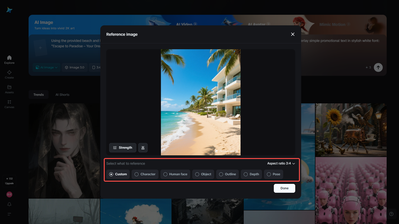 select what to reference