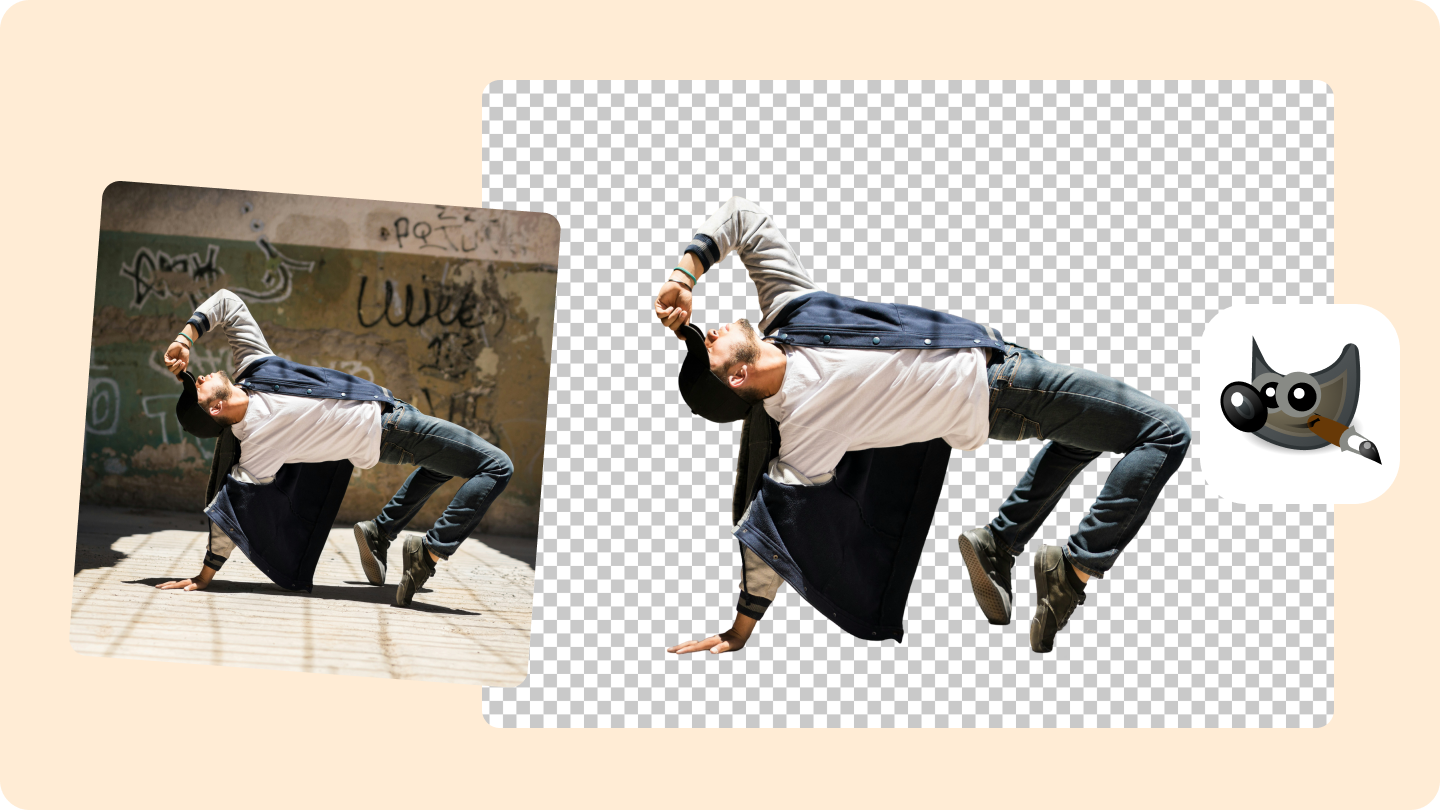 gimp usuń tło