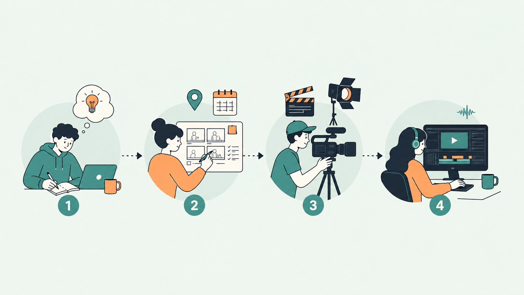 Proceso de realización de cortometrajes para principiantes