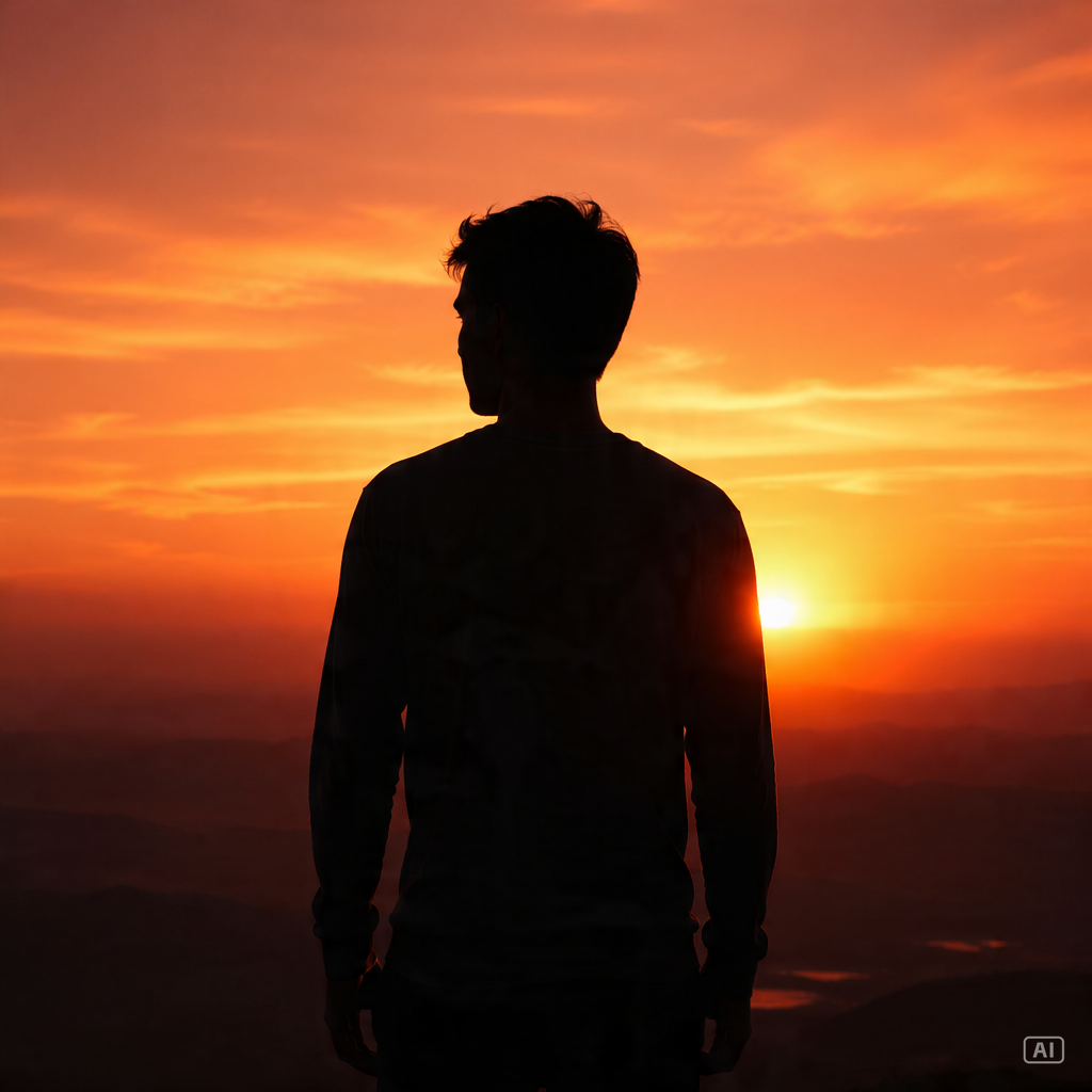 Sunset silhouette WhatsApp profile image generated by Pippit