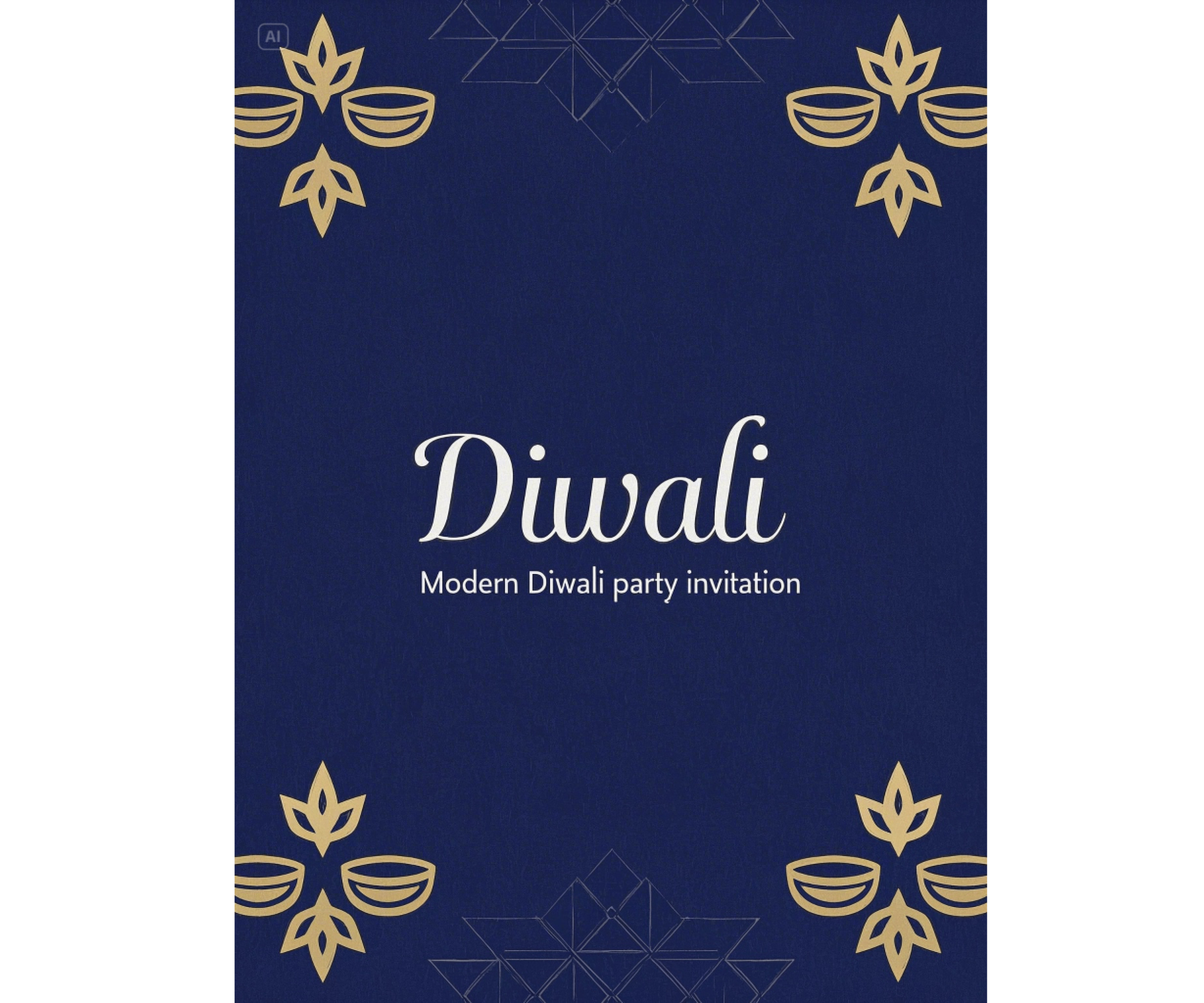 Moderno invito Diwali