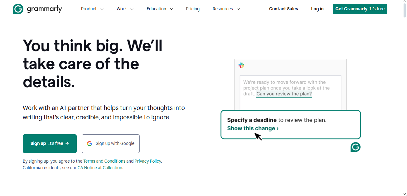 Grammarly tartalomkészítéshez