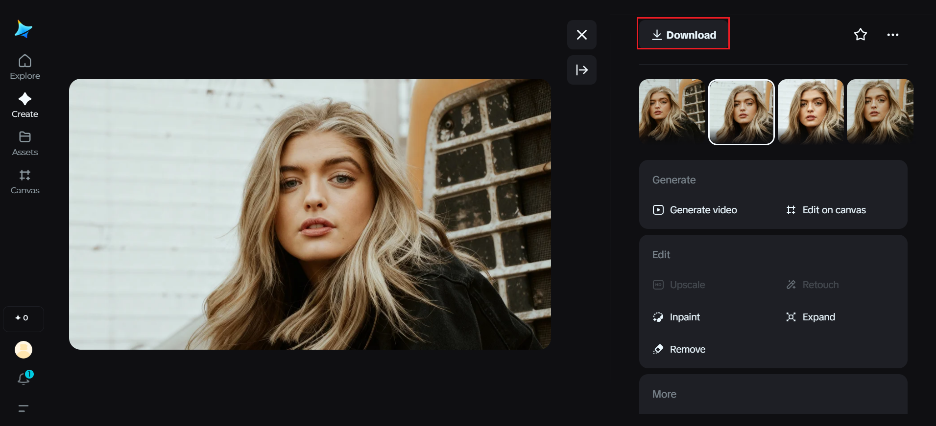 éditeur de visage IA en ligne gratuit