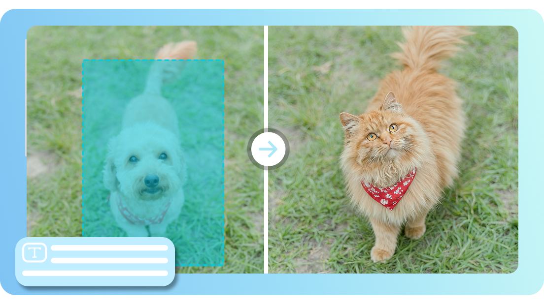 Remplacement d'image par IA avec édition interactive