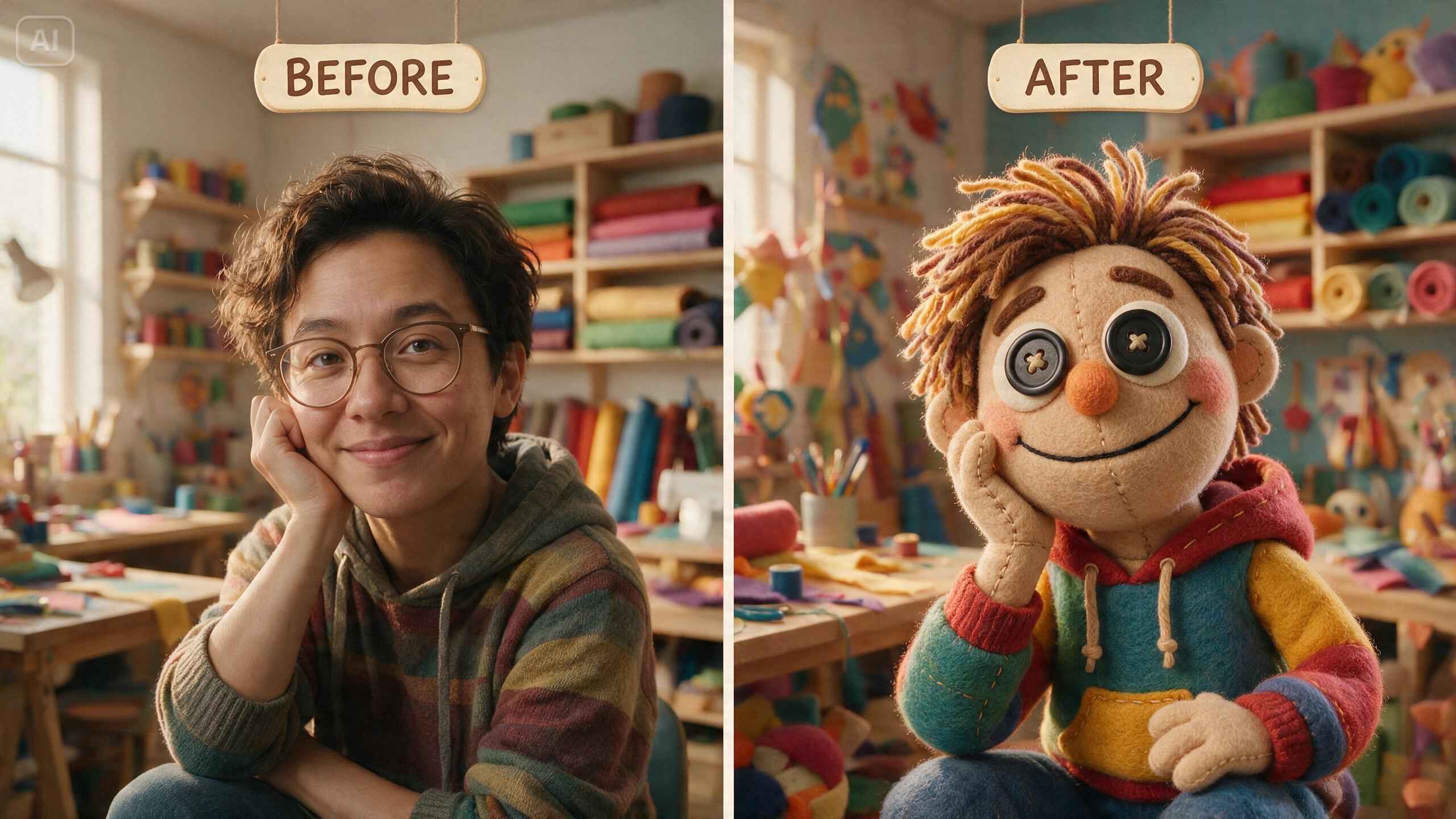 Prompt for a personal Muppet portrait
