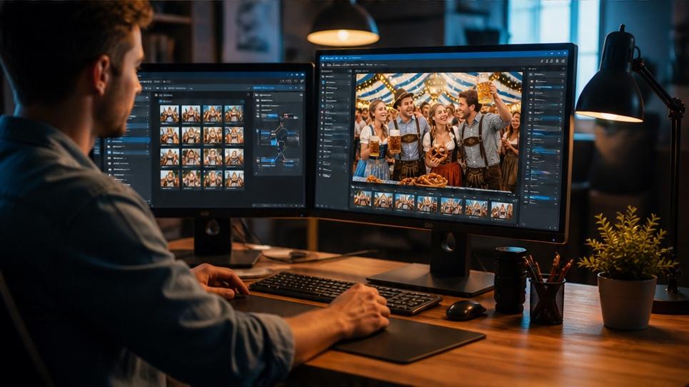 Oktoberfest festival portrait and group photo generation visual