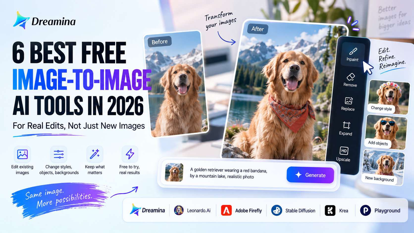 6 Best Free Image-to-Image AI Tools in 2026 for Real Edits