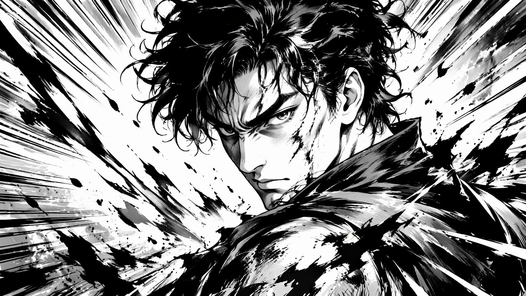 Dreamina comic book filter prompt card 5: Shonen manga ink energy