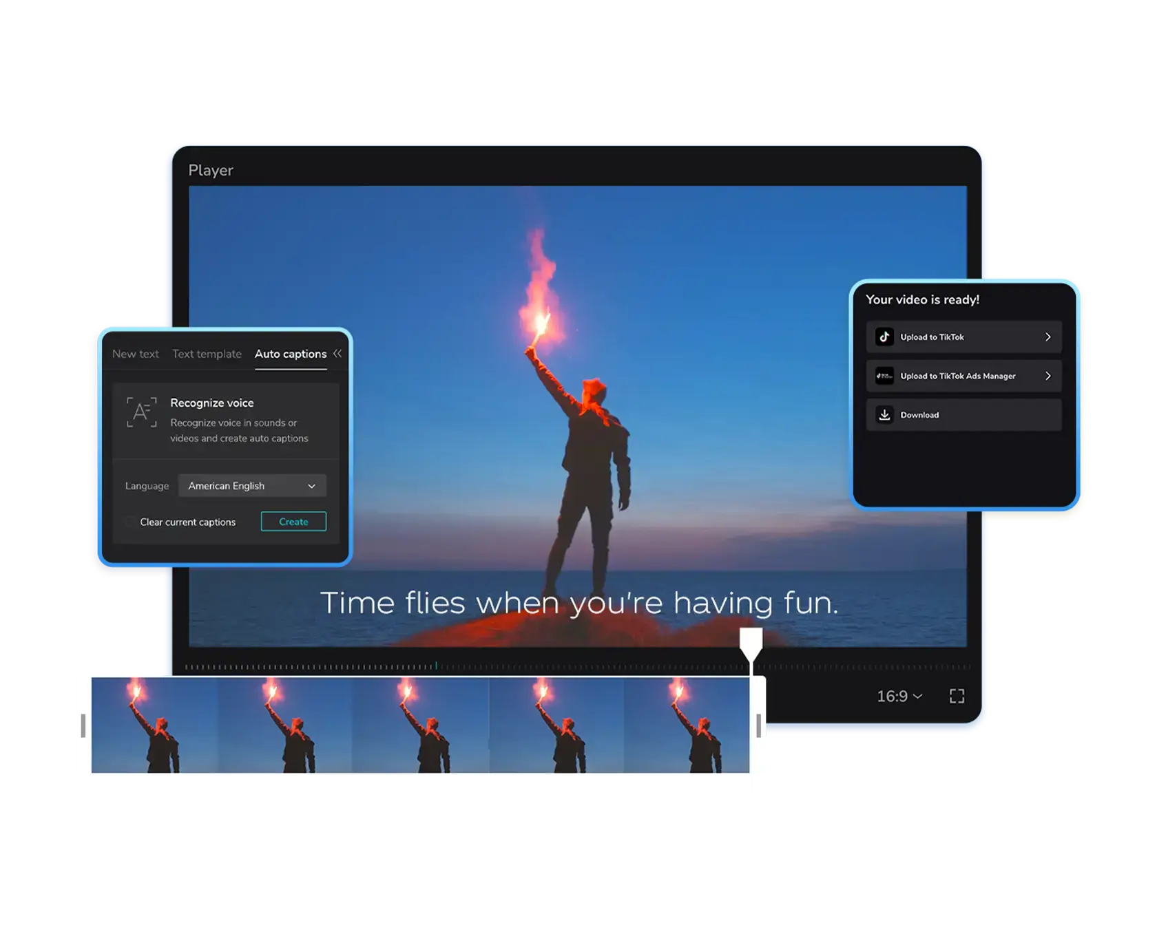 Adicionar texto automaticamente ao vídeo