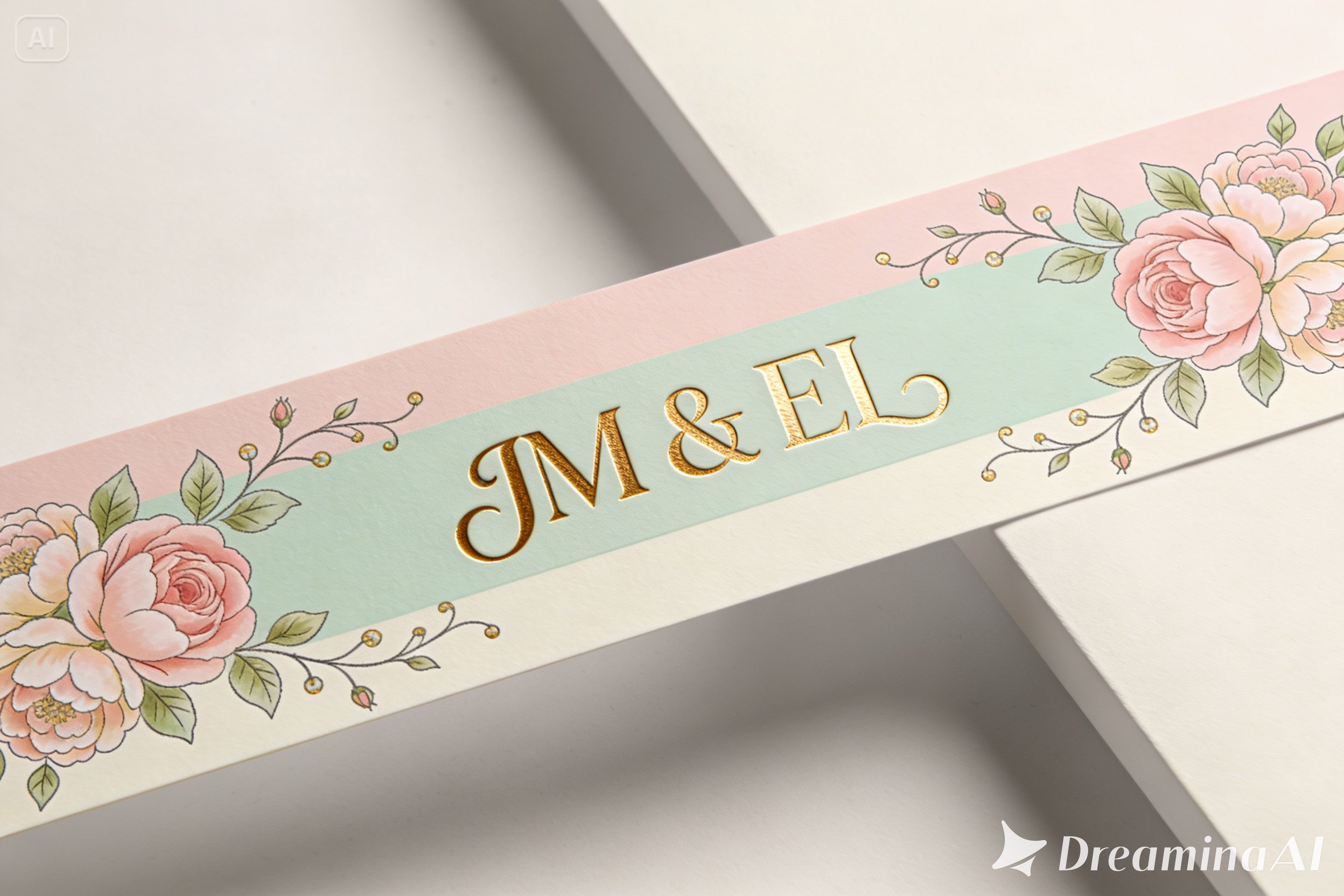 Custom belly bands for wedding invitations