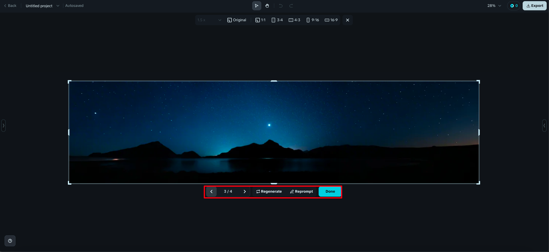 Use Expand to adjust the banner image