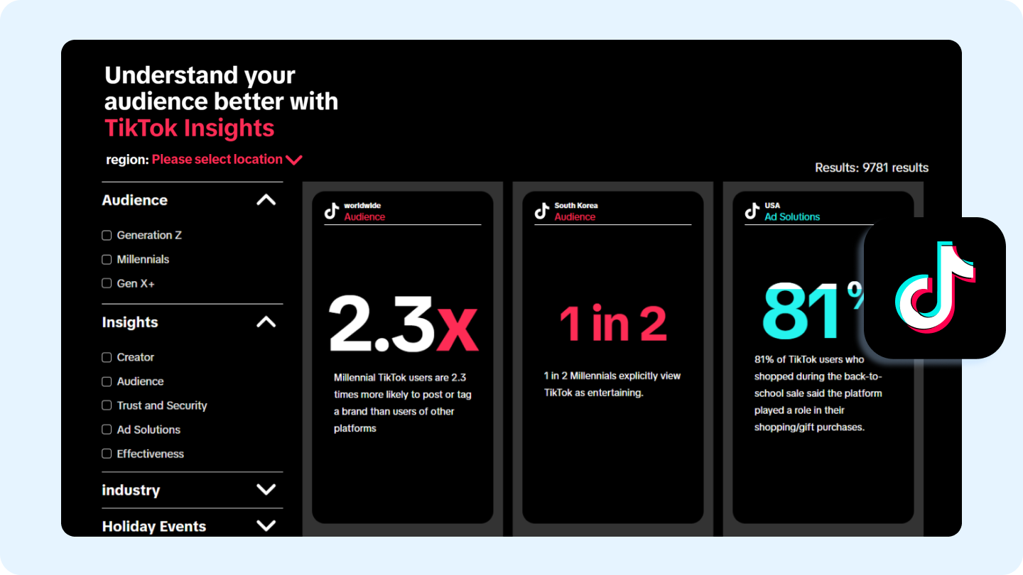 Informations tiktok