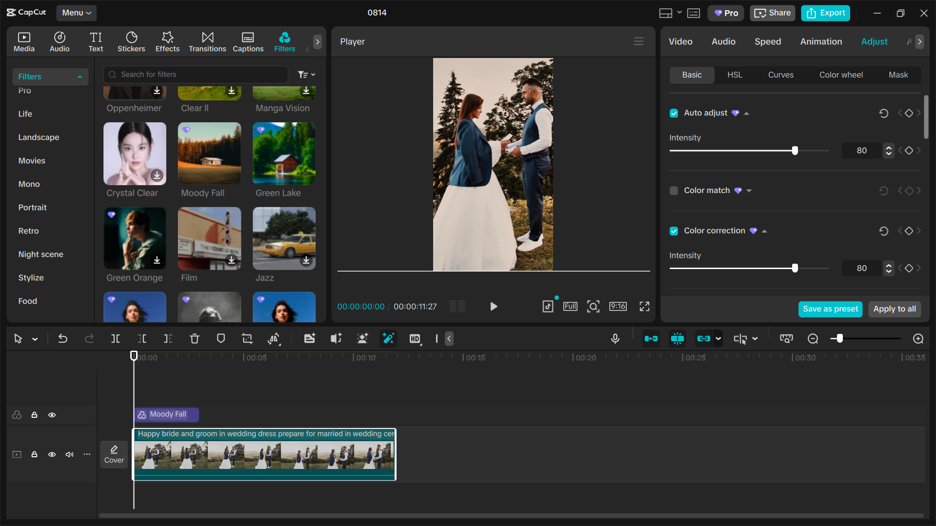 Interface d'édition de l' CapCut éditeur vidéo de bureau - le meilleur outil pour ajouter des filtres de mariage pour la vidéo Snapchat
