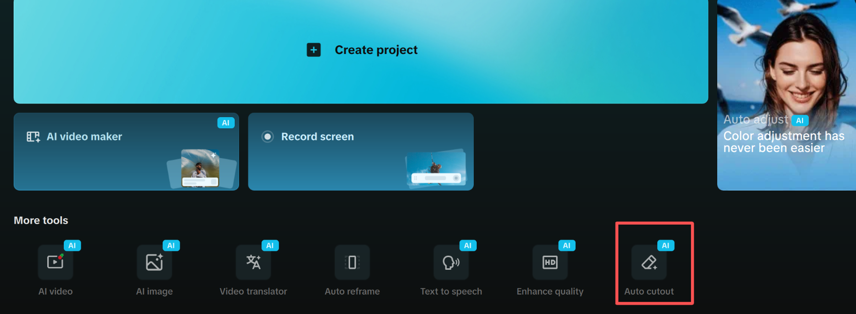 Pilih "Auto-clipping" di bagian template di komputer