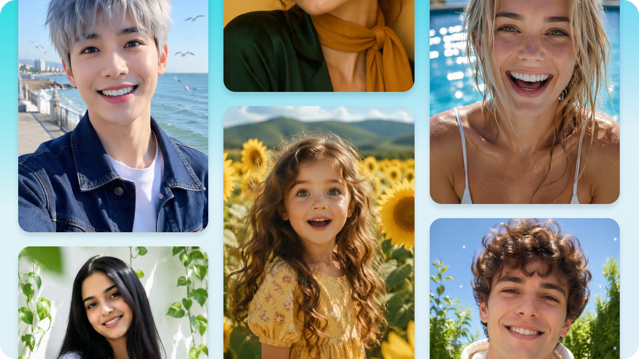 Fije los ojos en varias fotos en una sola sesión