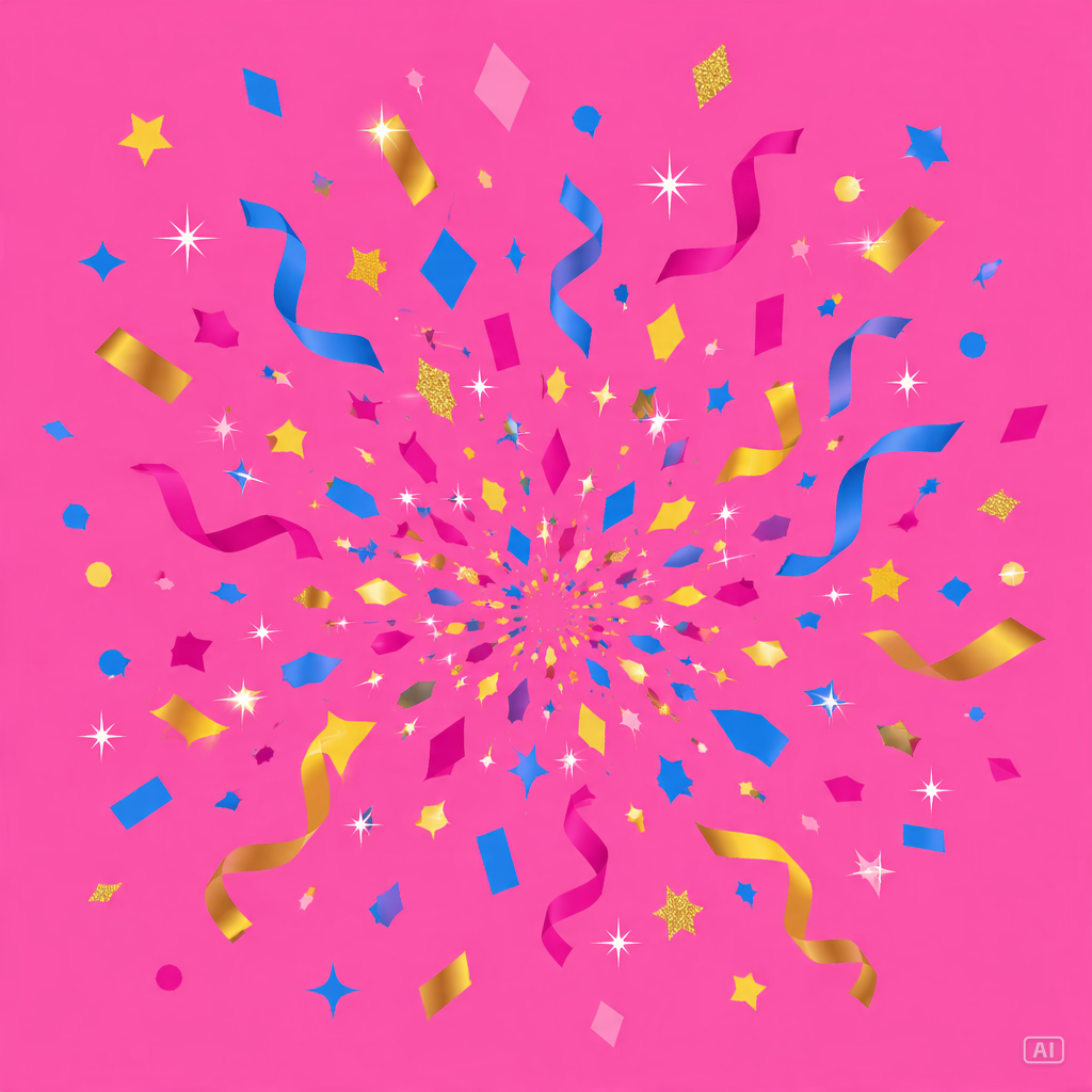 Confetti burst birthday GIF base image generated by Pippit