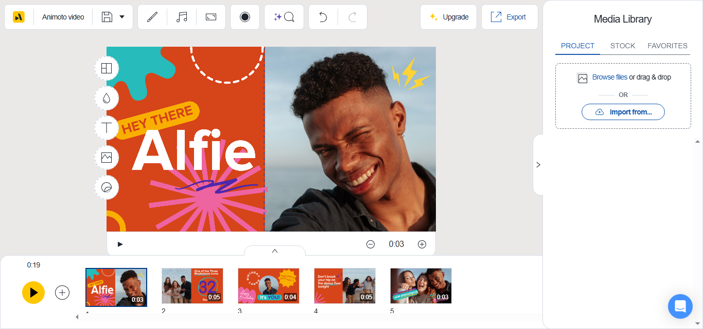 pic to video maker trực tuyến