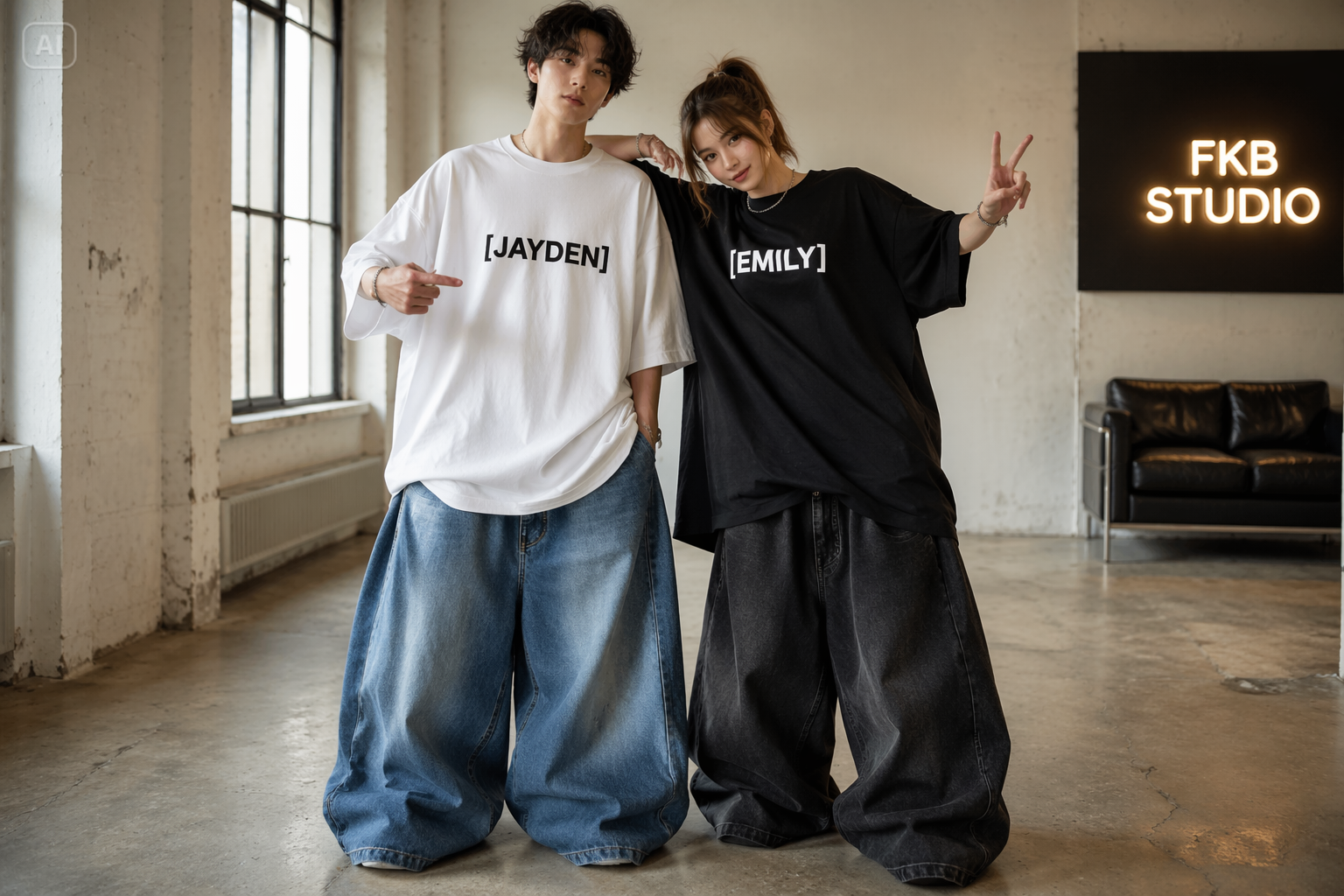 baggy jeans image prompt