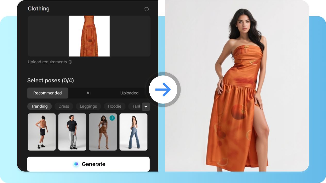 Modellen selecteren in de CapCut desktop video-editor
