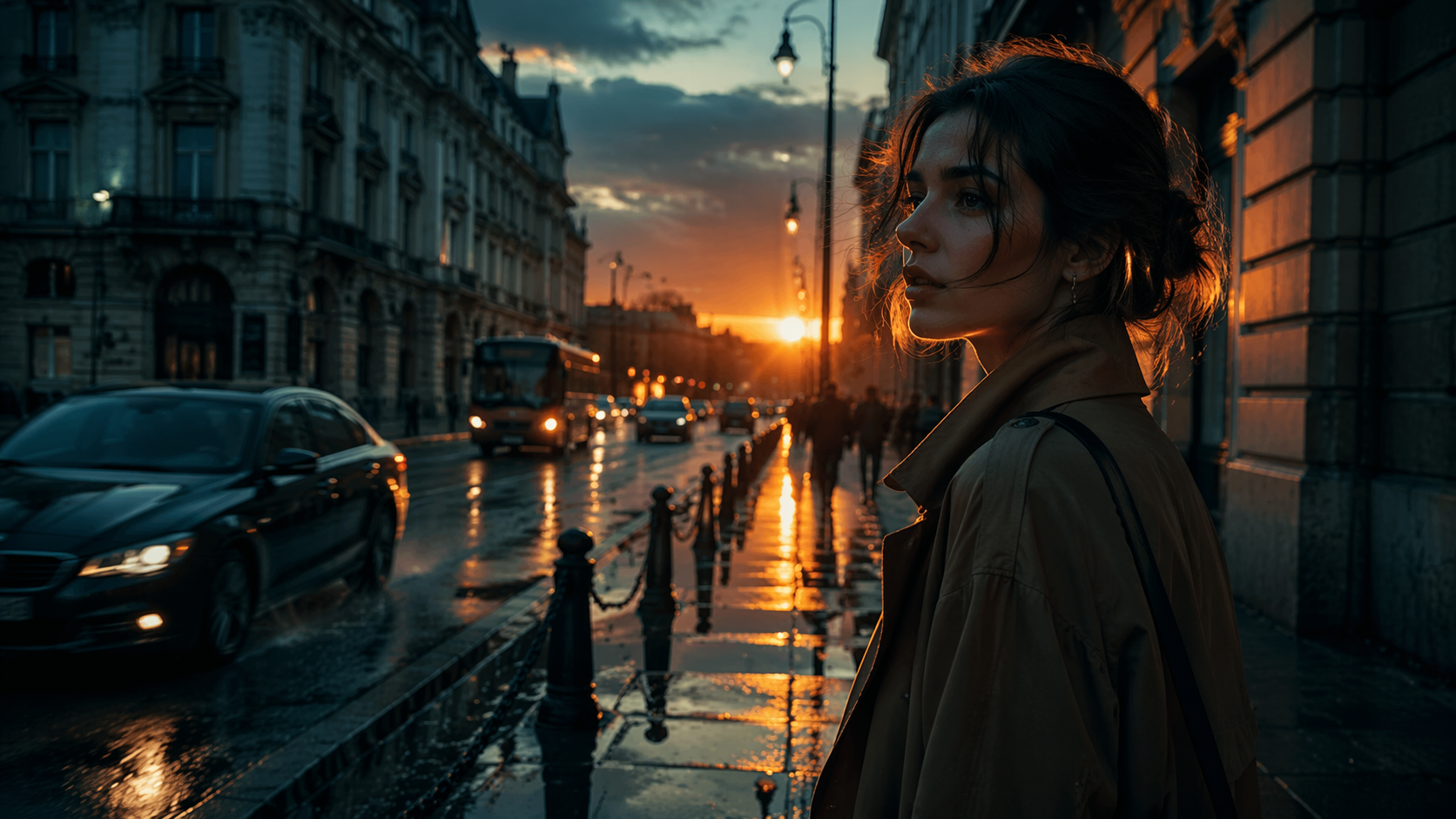 Dreamina AI Color Grading Prompts prompt example 1: Teal Orange Portrait