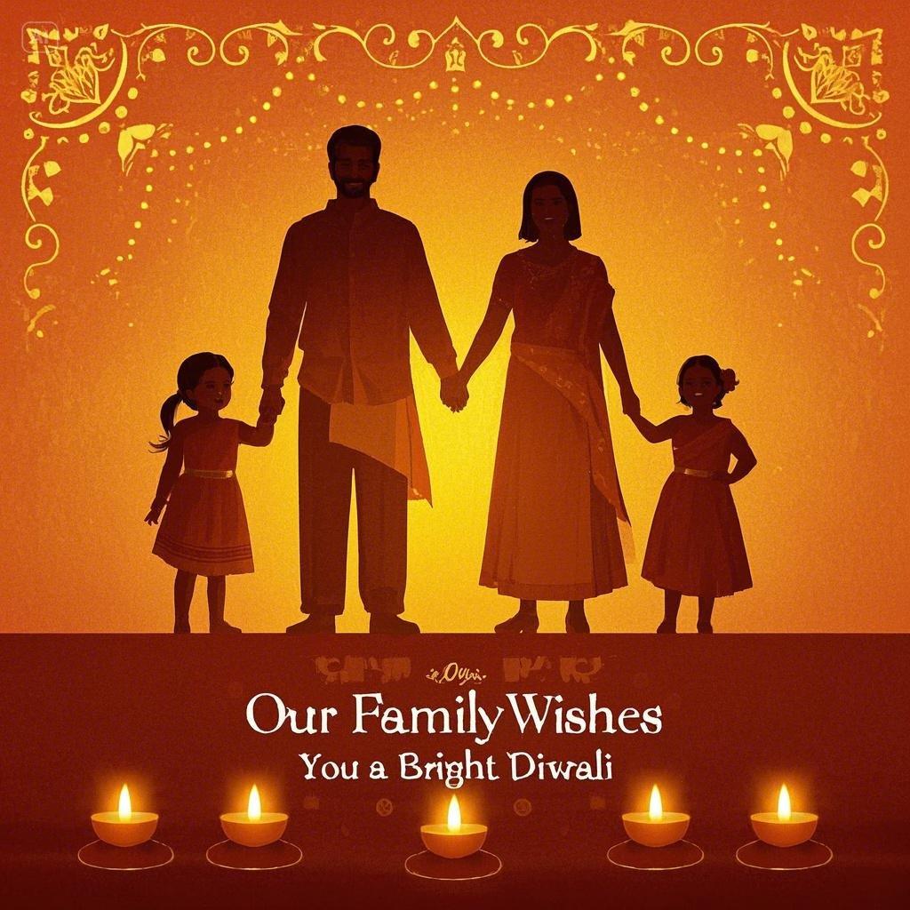 Traditional happy Diwali card