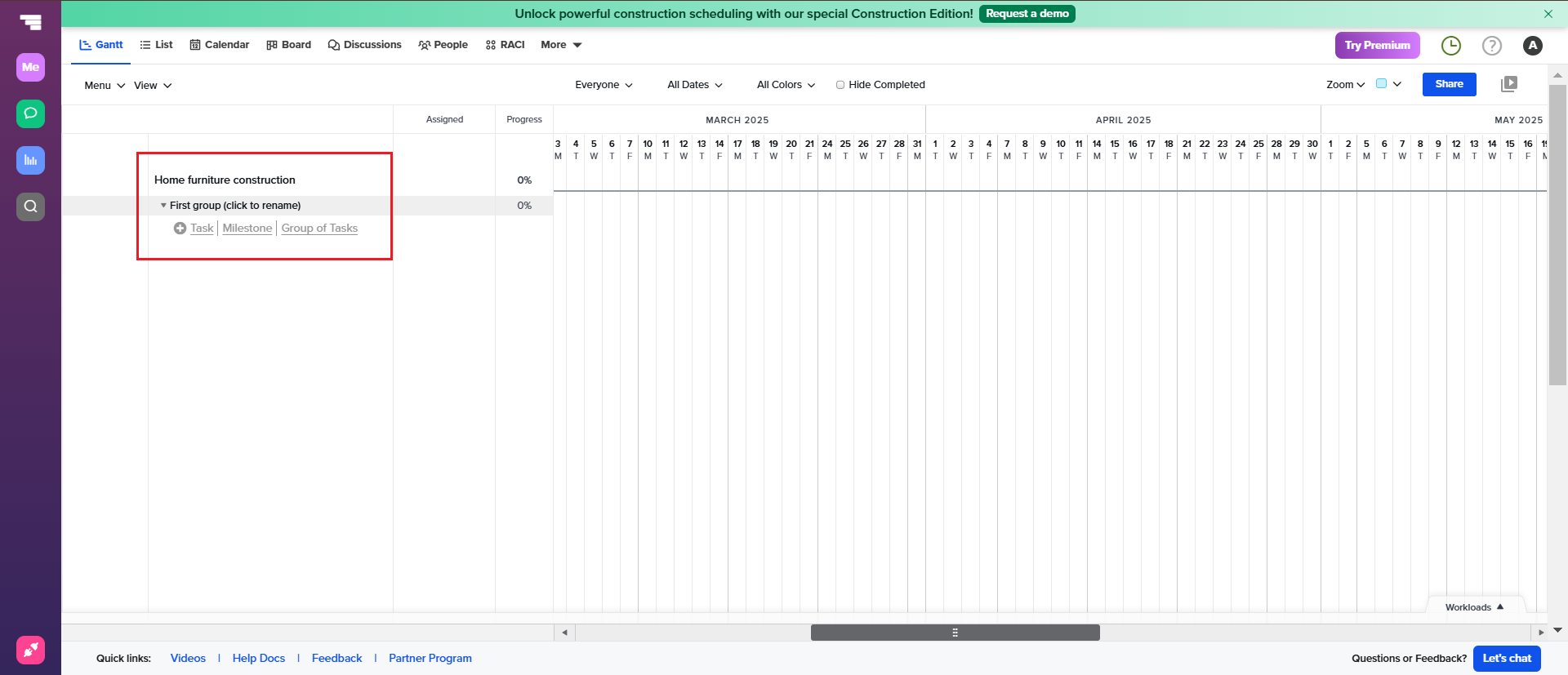 make Gantt chart online free