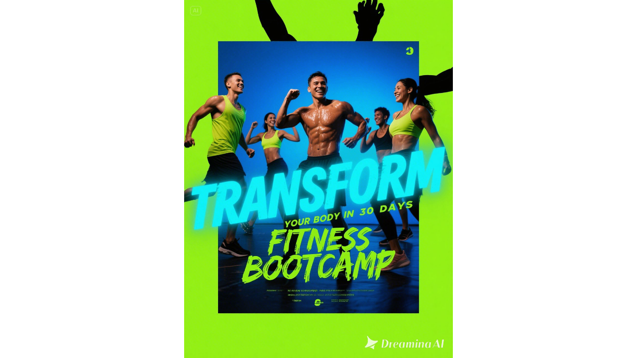 Fitness event promo poster