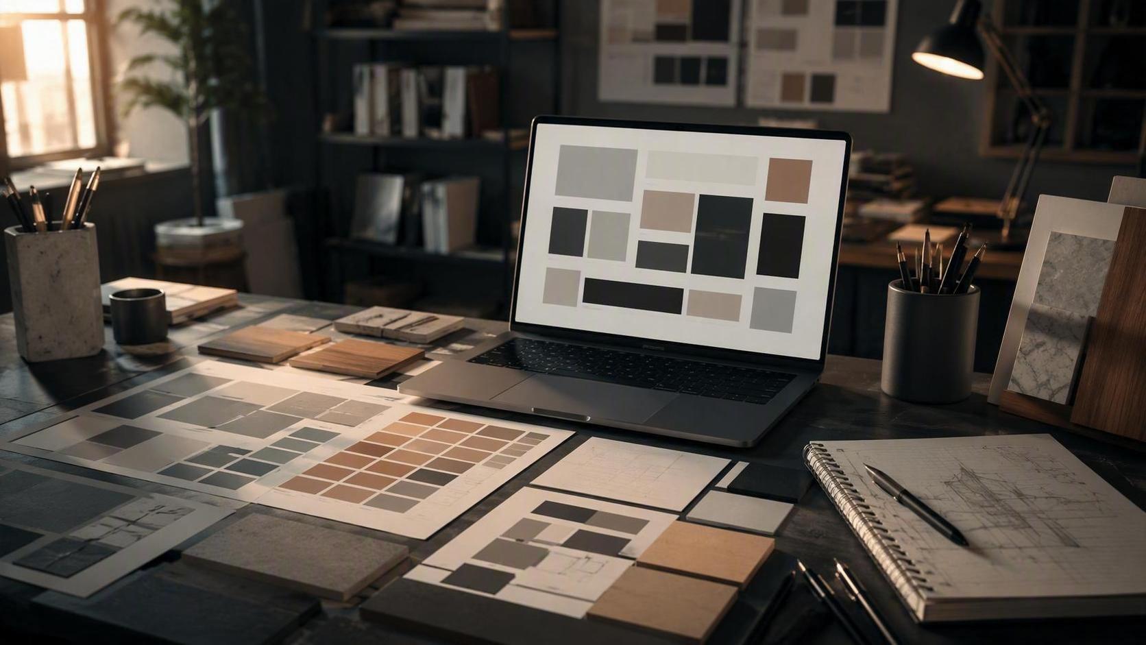 16:9 cinematic table design template visual for Dreamina, scene 1.